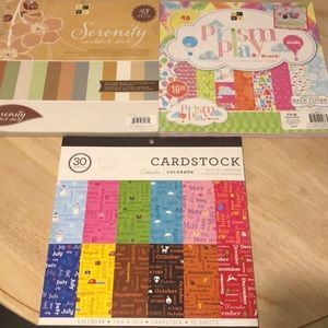 3 packs of 12”x12” card stock for scrapbooking and crafting. New sealed packs.